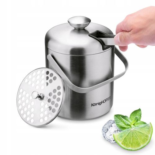 WIADERKO NA LÓD Pojemnik NA KOSTKI LODU z SZCZYPCAMI KonigHOFFER Lugo 1,3 l na Arena.pl