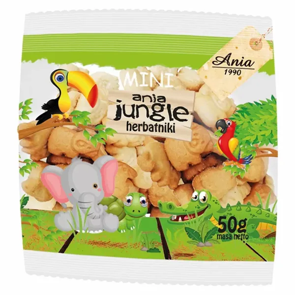 Herbatniki Mini Zoo, 50g zdjęcie 1