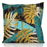 Poszewka Welurowa 45X45 Liście Tropikalne 21123