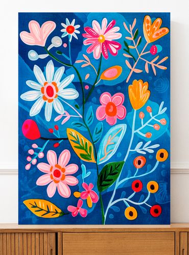 Plakat kwiaty abstrakcja 70x100 cm na Arena.pl