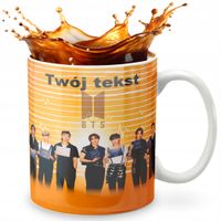 KUBEK 330ml GRAFIKA PREZENT ŚWIĘTA WZÓR - KPOP BLACKPINK BTS GOT7 + IMIĘ