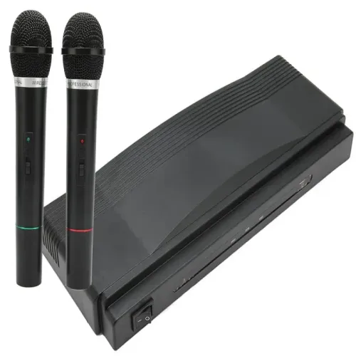 Zestaw karaoke 2x mikrofon bezprzewodowy + stacja bazowa na Arena.pl