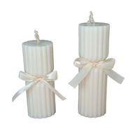 Zestaw Świec Dekoracyjnych Sojowych Naturalna Ozdobna Prezent Cylindry