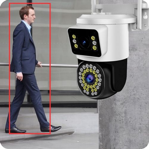 PODWÓJNA KAMERA WIFI IP SMART ZEWNĘTRZNA OBROTOWA 4K 8MPX DETEKCJA ALARM na Arena.pl