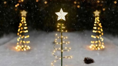 Choinka led lampki zewnętrzne ozdoba świetlna świąteczna do ogrodu 80 cm na Arena.pl