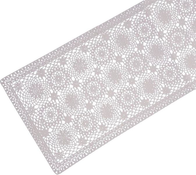 Bieżnik krem szydełkowy zdjęcie 1