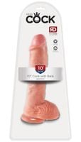 dildo king cock z jądrami pvc 25 cm
