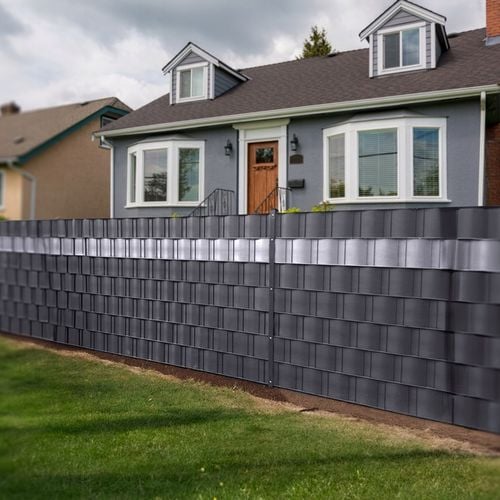 TAŚMA OGRODZENIOWA OSŁONA NA OGRODZENIE PŁOT PANELOWE SZARA UV 19 x 35m na Arena.pl