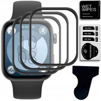 3X SZKŁO HYBRYDOWE PEŁNE 3D DO HUAWEI WATCH FIT 3 + ZESTAW MONTAŻOWY
