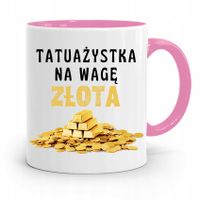 Dla Tatuażystki Tatuażysty Kubek Różowy Na Prezent Z Nadrukiem Ze Zdjęciem
