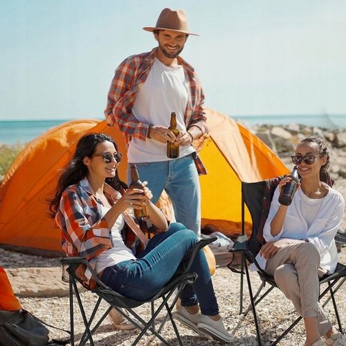 KRZESŁO KEMPINGOWE LEKKIE SKŁADANE KRZESŁO WĘDKARSKIE DLA PLAŻOWE WĘDRÓWKI na Arena.pl