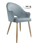 Krzesło obrotowe Velvet podstawa złota BL06