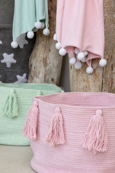 Lorena Canals Kosz dekoracyjny Tassels Pink zdjęcie 7