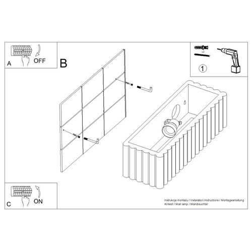 Kinkiet ceramiczny RIGATA taupe na Arena.pl