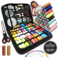 ZESTAW DO SZYCIA KRAWIECKI XXL 226 EL NICI IGŁY ORGANIZER NOŻYCZKI PODRÓŻNY