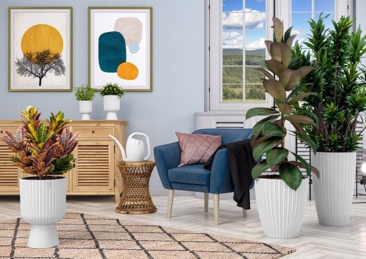 2x Doniczka okrągła Keli Mika 30 i 40 Donica na nóżce Kwietnik zdjęcie 6