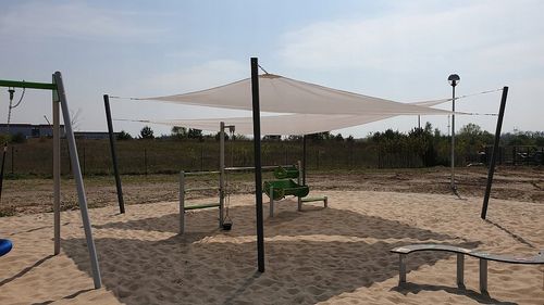 ŻAGIEL PRZECIWSŁONECZNY ZACIENIACZ OGRODOWY BIAŁY EKONOMICZNY 5X4,2 na Arena.pl