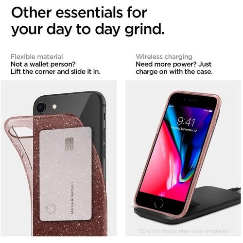 Etui Spigen Liquid Crystal Iphone 7/8 Glitter Rose Quartz na Arena.pl
