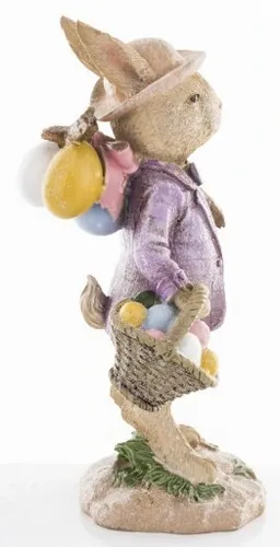FIGURKA - WIELKANOCNY ZAJĄC KRÓLIK Z PISANKAMI II na Arena.pl