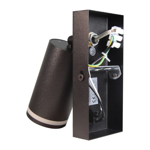 Kinkiet ścienny LAMPA ŚCIENNA GU10 LED DO CZYTANIA WŁĄCZNIK czarna na Arena.pl