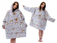 KOC BLUZA Gruba Kocobluza Oversize Futrzak XXL Koty Kotki 460 GSM AŻ 1,3 kg