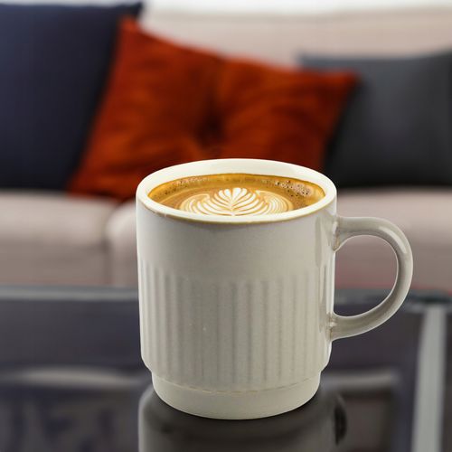 CERAMICZNY KUBEK NA KAWĘ HERBATĘ COFFE LATE ZDOBIONY 440 ML NA PREZENT na Arena.pl