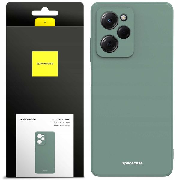 Spacecase Silicone Case Poco X5 Pro 5G Dark Green zdjęcie 1