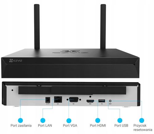 Zestaw Monitoringu WiFi 4 Kamer Obrotwych 5MPx EZVIZ Zewnętrzny Dual Light na Arena.pl