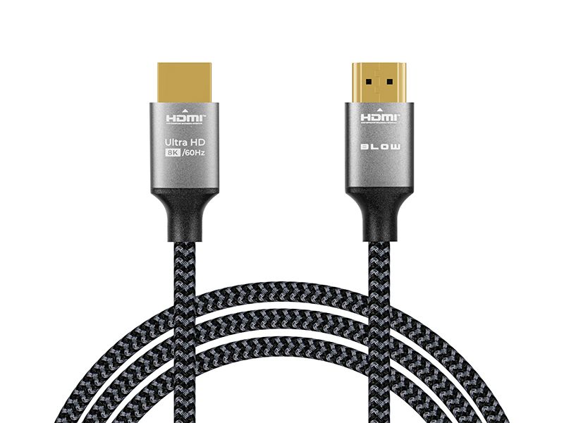Przyłącze HDMI-HDMI 8k 2m plecionka zdjęcie 1