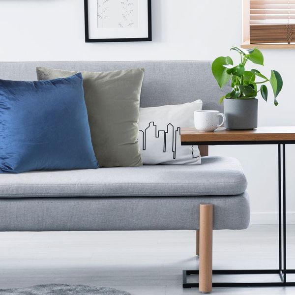 Poszewka na poduszkę welur welwet 40X40 Szara zdjęcie 3