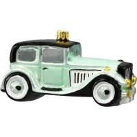 Bombka choinkowa szklana: Klasyczny Retro Samochód: miętowy