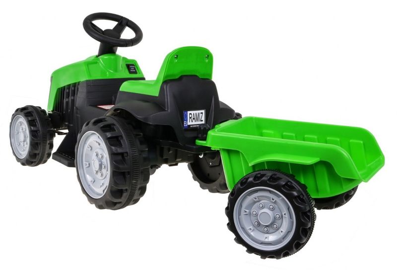 Traktor Z Przyczepą Zielony zdjęcie 3