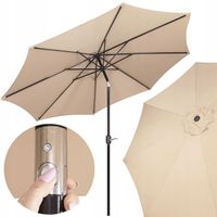 DUŻY PARASOL OGRODOWY SKŁADANY ŁAMANY MOCNY 300cm Z KORBĄ SOLIDNY
