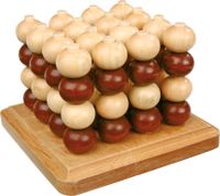 Gra logiczna Kółko i Krzyżyk w 3D drewniana