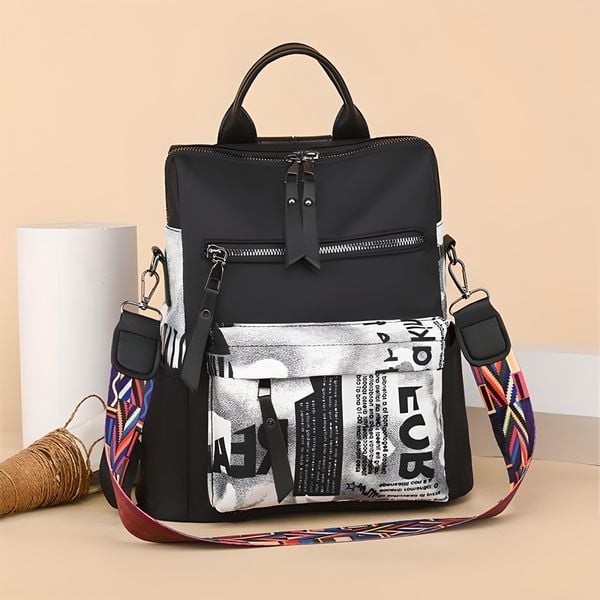 PLECAK DAMSKI MIEJSKI TOREBKA PLECACZEK CZARNY 2W1 zdjęcie 4