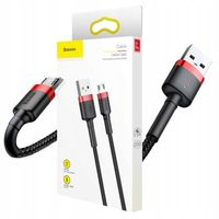 Baseus Nylonowy kabel przewód Micro USB 1.5A 2M microUSB CAMKLF-C91