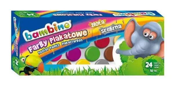 Farby plakatowe, 24 kolory zdjęcie 1