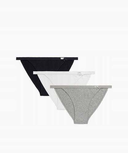 3xPACK Figi damskie Atlantic tanga 3CLP-006-CZA/BIA/SZMJ, roz. L na Arena.pl