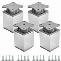 Nóżka nóżka stopka meblowa 40x40, H-60mm, regulacja, Chrom połysk, 4 szt