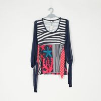 BLUZKA DAMSKA GRANATOWA W PASKI SHOKLETT R. S