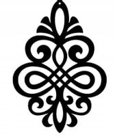 Zawieszka dekor ozdoba ażurowa dekoracja Z1 czarna