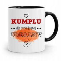 Kubek Czarny Dla Przyjaciela Kumpel Idealny Z Nadrukiem Ze Zdjęciem