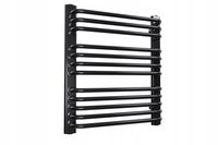 GRZEJNIK ŁAZIENKOWY STELLA 1350x650 CZARNY POŁYSK