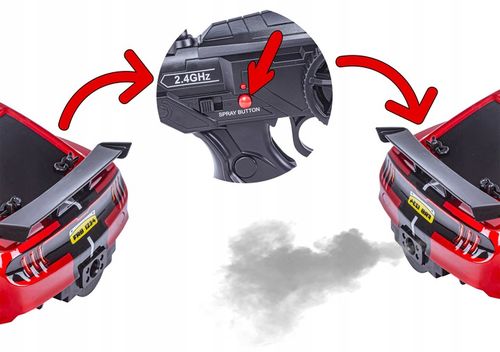 Auto Drift DUZY Samochód ZDALNIE STEROWANY na PILOTA 2.4Gz RC LED DYM 4x4 na Arena.pl