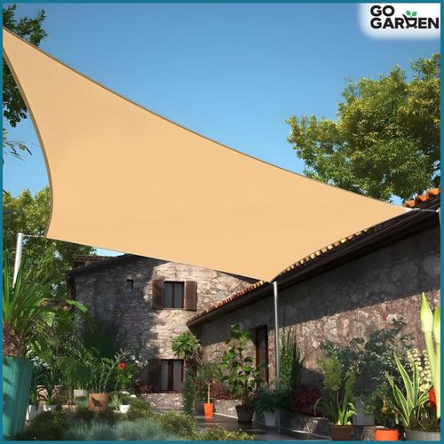 Żagiel markiza na taras balkon daszek przeciwsłoneczny UV słońce beżowy 4x3 na Arena.pl