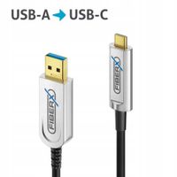 2X PURELINK FXI630-007 FIBERX KABEL USB 3.2 USB-C - USB-A ŚWIATŁOWODOWY 7m