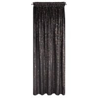 Zasłona na taśmie z błyszczącym nadrukiem TULIA 135X270 czarna