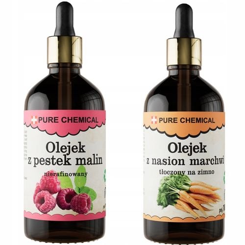 ZESTAW DO OPALANIA OLEJEK Z PESTEK MALIN 100ml OLEJ Z NASION MARCHWI 100ml na Arena.pl