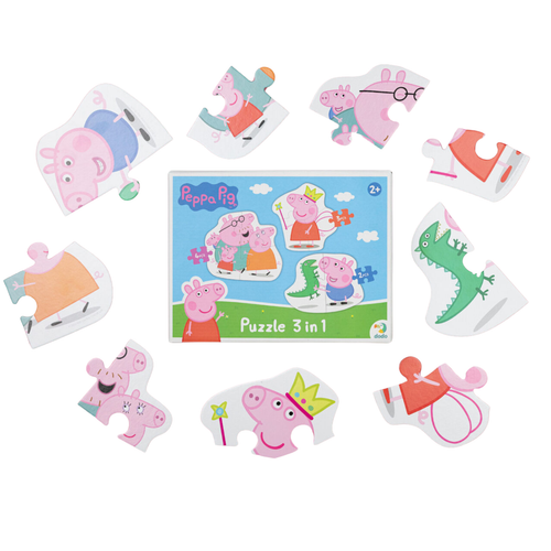 Puzzle Peppa Pig 3 In1 Rodzina Świnki 2-3-4 Elementy Dodo 200338 na Arena.pl