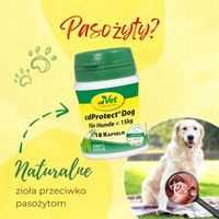 NATURALNE ODROBACZANIE Tabletki na pasożyty cdVet cdProtect Dog 18 kaps.
